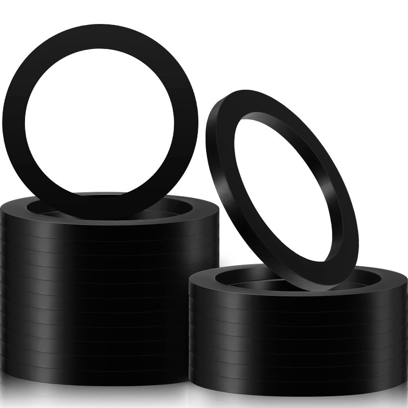 Fabbay 20 Pack 3"" Camlock Gasket Fitting Cam Lock Hose Seal for Female Coupler Cam Groove Replacement Rubber Washer Black Rubber Gasket Ring Large Replacement Strainer for Pool Plunger Valves - Image 1